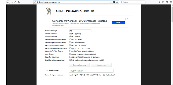 سایت  passwordgenerator